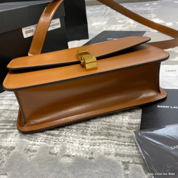 Tony Luxuries YSL LOULOU SMOOTH SATCHEL CARRE IN LEATHER 0809